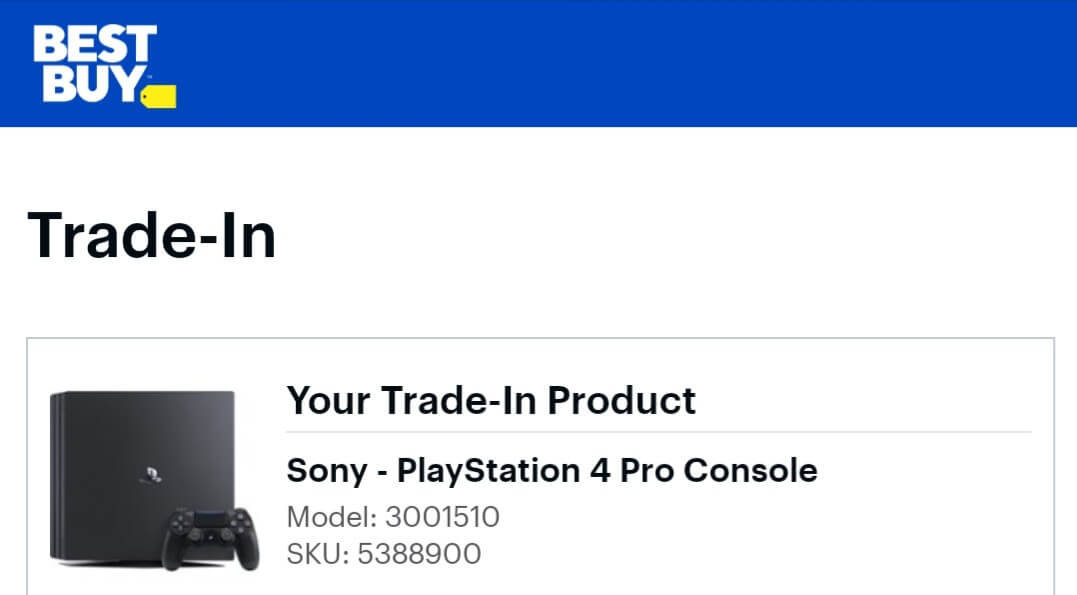 best buy ps4 trade in value